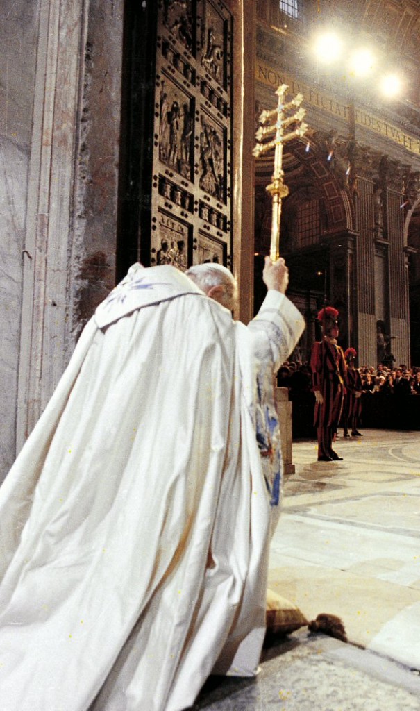 Pope John Paul Ii Opening Holy Door In 1983 Jubilee Vatican City 